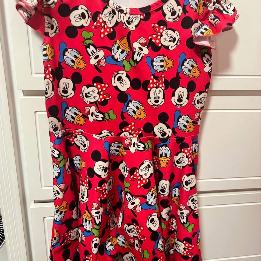 Girls Disney Dress Twirl dress w/ Mickey, Minnie, Donald, Gooofy size 5
